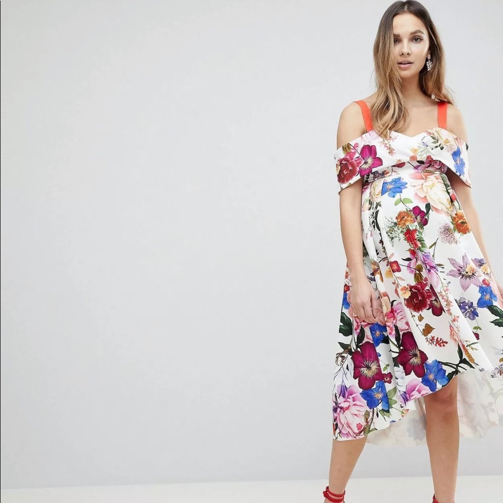 ASOS floral maternity dress